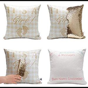 Gender reveal pillowcase